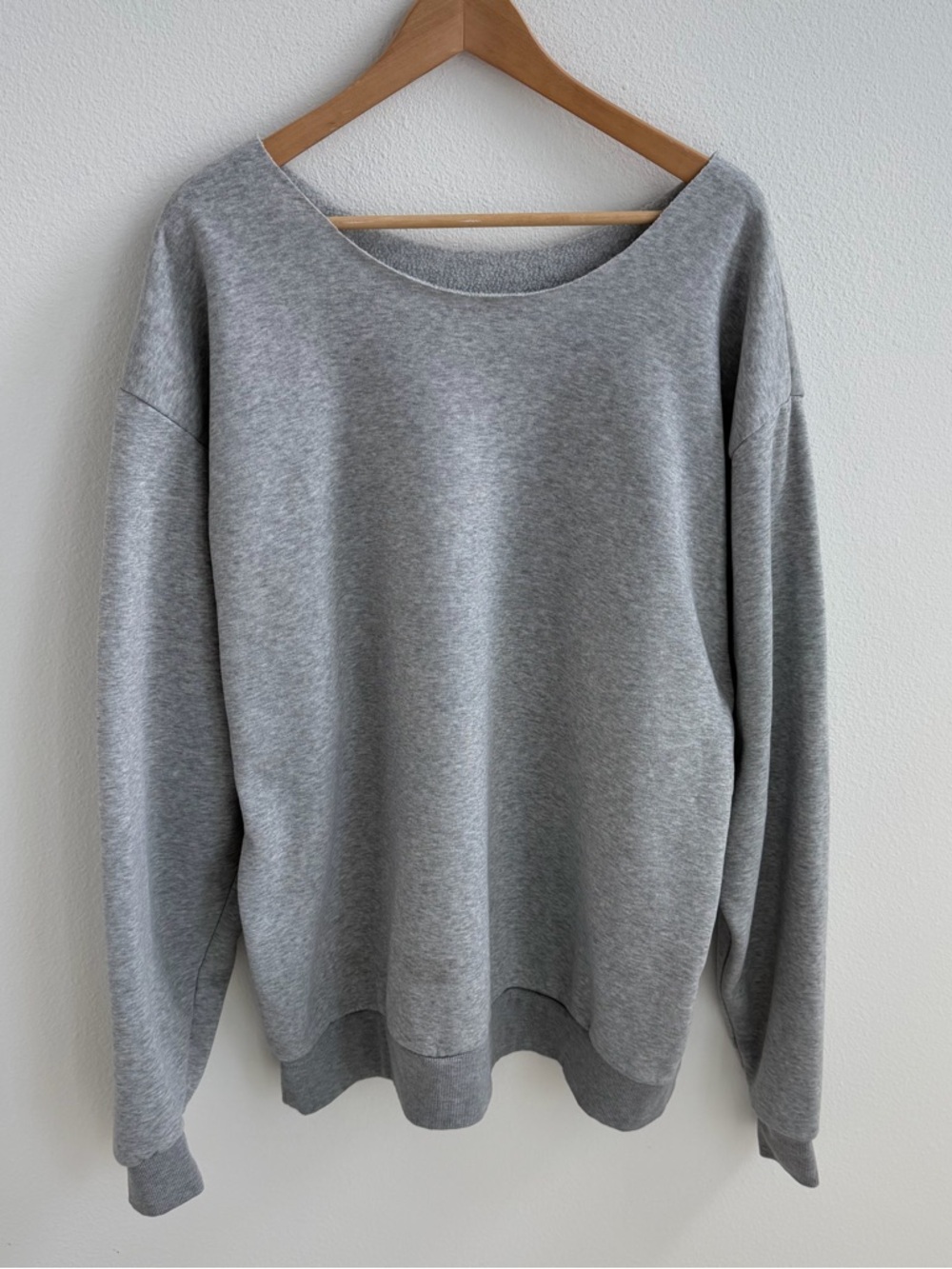 Gray off the shoulder sweatshirt